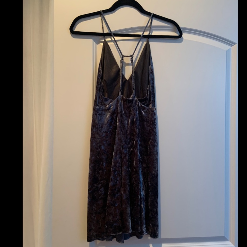 Lush velvet gray dress